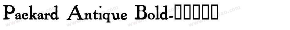 Packard Antique Bold字体转换